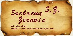 Srebrena Žeravić vizit kartica
